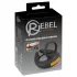 Rebel - inel pentru penis cu vibrații și vibrator testicular - negru