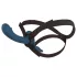 You2Toys - strap-on vibrator set - negru-albastru