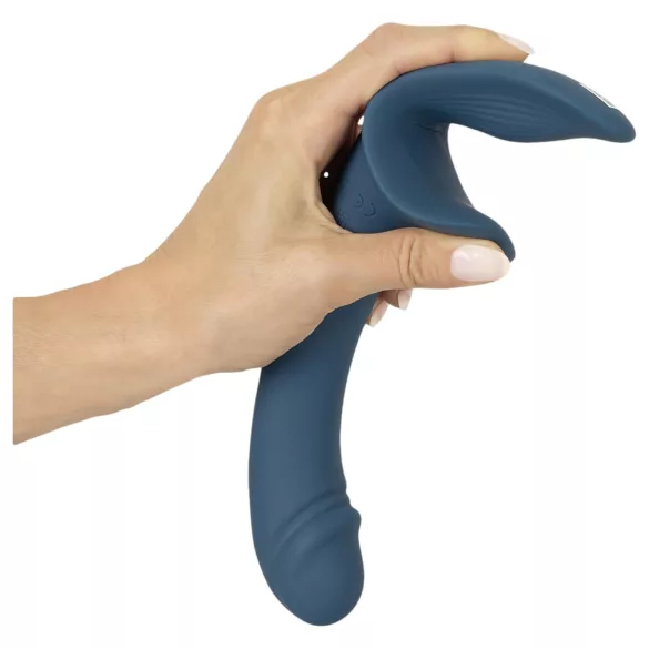 You2Toys - strap-on vibrator set - negru-albastru
