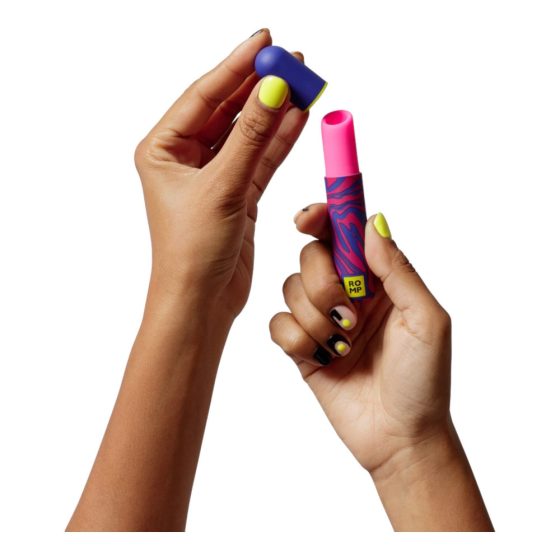 ROMP Lipstick - stimulator clitoridian cu valuri de aer, cu baterie (roz)
