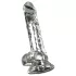Crystal - Vibrator cu ventuză (transparent)