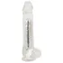 Crystal - Vibrator cu ventuză (transparent)