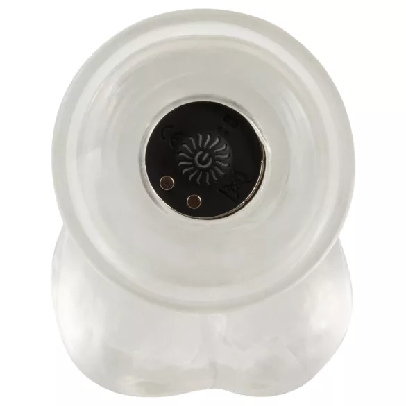 Crystal - Vibrator cu ventuză (transparent)