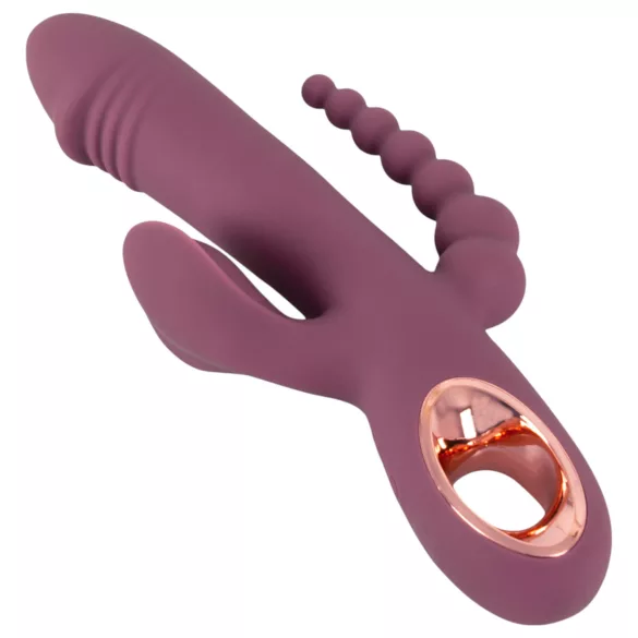 You2Toys - vibrator triplu cu acumulator - lila