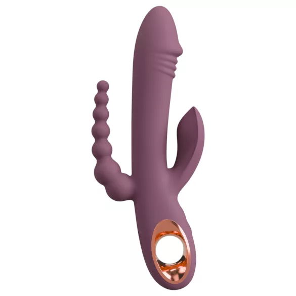 You2Toys - vibrator triplu cu acumulator - lila