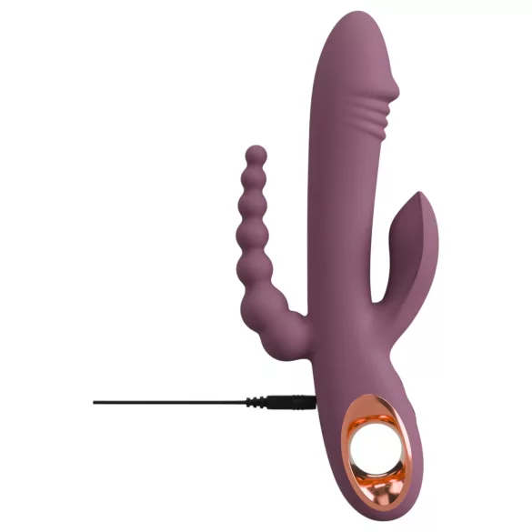 You2Toys - vibrator triplu cu acumulator - lila