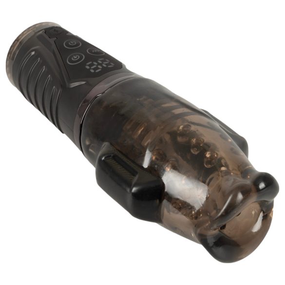 Stroker – masturbator cu vibrații și funcție de aspirație (gri)