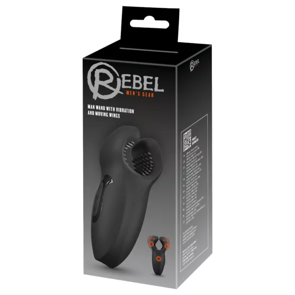 Rebel - masturbator cu braț mobil și vibrații - negru
