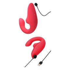   Womanizer Blend - vibrator flexibil pentru punctul G și stimulator de clitoris (coral)