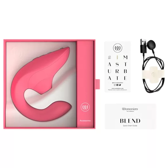 Womanizer Blend - vibrator pentru punctul G și stimulator clitoridian (coral)