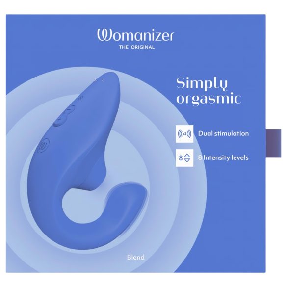 Womanizer Blend - vibrator pentru punctul G și stimulator clitoridian (albastru)