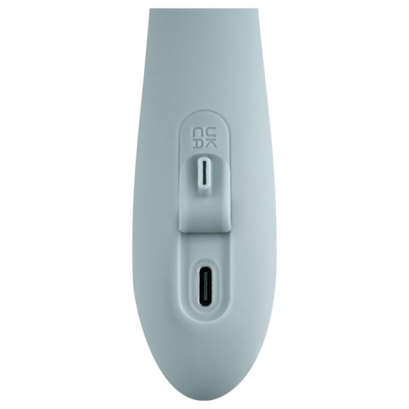 Svakom Chika - vibrator punctul G cu braț pentru clitoris - silicon gri