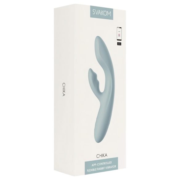 Svakom Chika - vibrator punctul G cu braț pentru clitoris - silicon gri