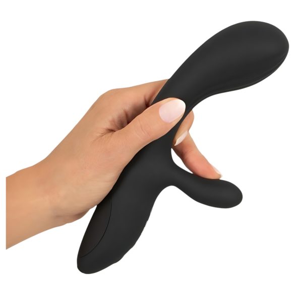You2Toys Intense - vibrator G-spot cu braț clitoridian (negru)