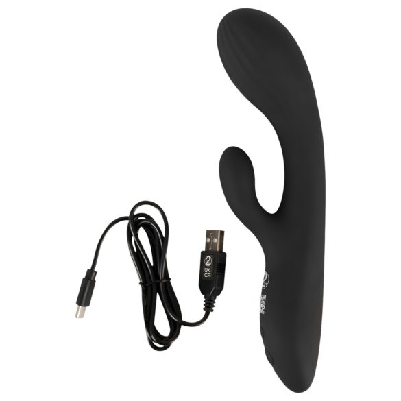 You2Toys Intense - vibrator G-spot cu braț clitoridian (negru)