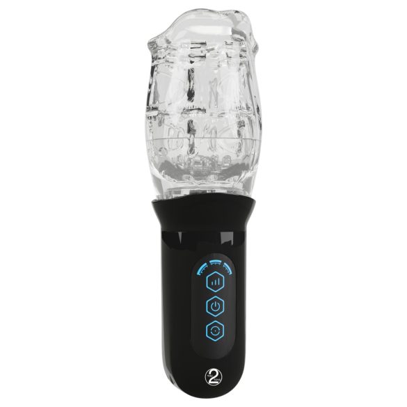Stroker - masturbator vibrant, rotativ (transparent)