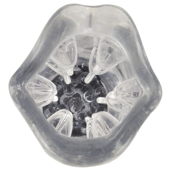 Stroker - masturbator automat cu vibrații și rotație - transparent