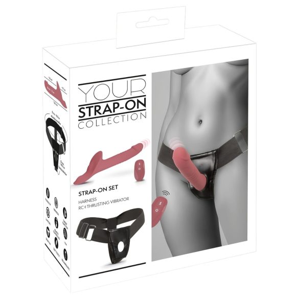 You2Toys - set vibrator cu curea - roșu