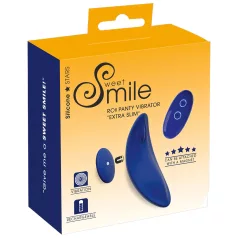   Smile - vibrator pentru chiloți extra subțire cu telecomandă - albastru