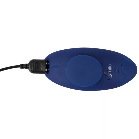 Smile - chiloți vibrator purtabili extra subțiri, cu telecomandă (albastru)