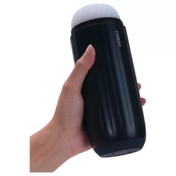 Svakom Sam Neo 2 - Masturbator controlat prin aplicație, pentru bărbați (alb-negru)