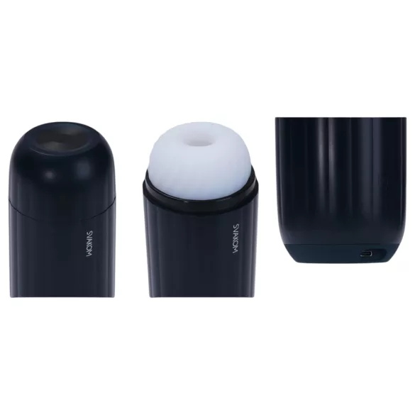 Svakom Sam Neo 2 - Masturbator controlat prin aplicație, pentru bărbați (alb-negru)