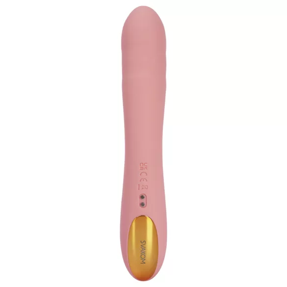 Svakom Ava Neo - vibrator inteligent pentru punctul G, cu funcție de împingere, controlat prin aplicație (roz)