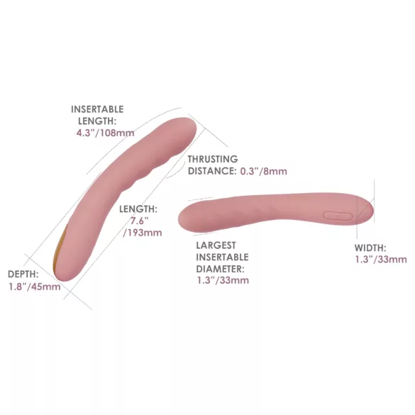 Svakom Ava Neo - vibrator inteligent pentru punctul G, cu funcție de împingere, controlat prin aplicație (roz)