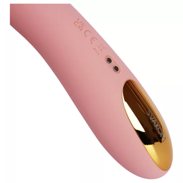 Svakom Ava Neo - vibrator inteligent pentru punctul G, cu funcție de împingere, controlat prin aplicație (roz)