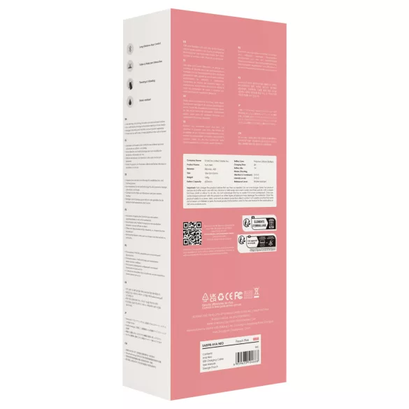 Svakom Ava Neo - vibrator inteligent pentru punctul G, cu funcție de împingere, controlat prin aplicație (roz)