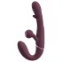 Javida - vibrator de cuplu fără bretele, cu ham (mov)