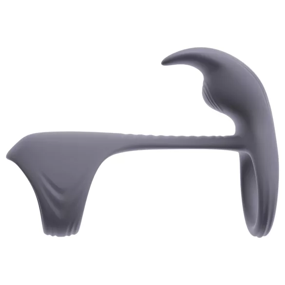 Beau Coeur Vylor - inel penis și testicule cu vibrator clitoridian - gri