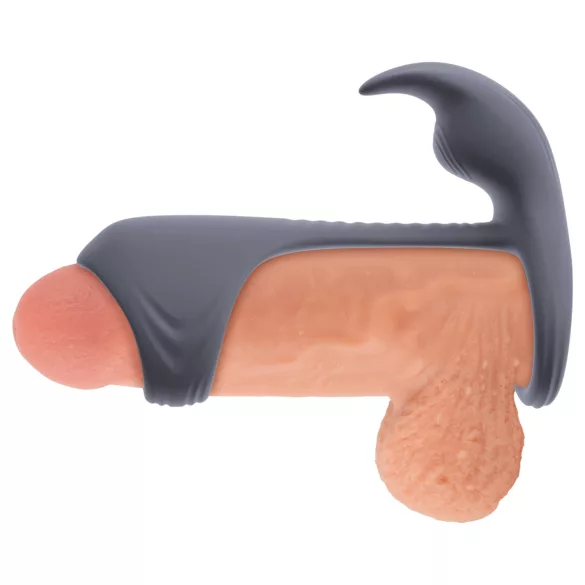 Beau Coeur Vylor - inel penis și testicule cu vibrator clitoridian - gri