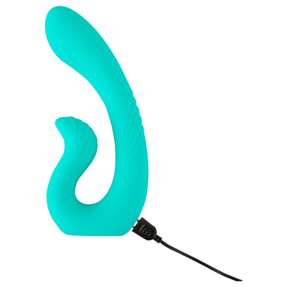 Beau Coeur Naira - vibrator pentru punctul G și clitoris - silicon verde