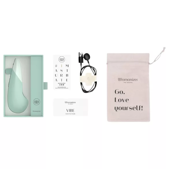 Womanizer Vibe - vibrator clitoridian - funcție specială - verde