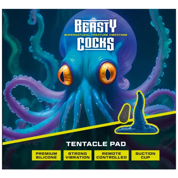Beasty Cocks - vibrator pernă pentru punctul G cu braț tentacul - albastru