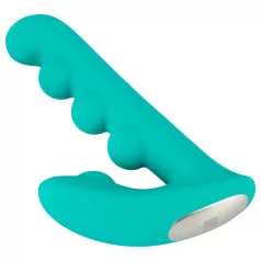 Beau Coeur Sylora - vibrator 2în1 cu bile - silicon verde