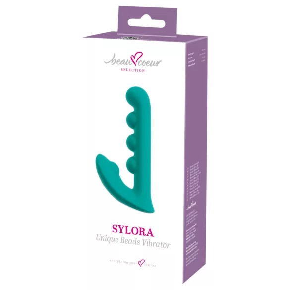 Beau Coeur Sylora - vibrator 2în1 cu bile - silicon verde