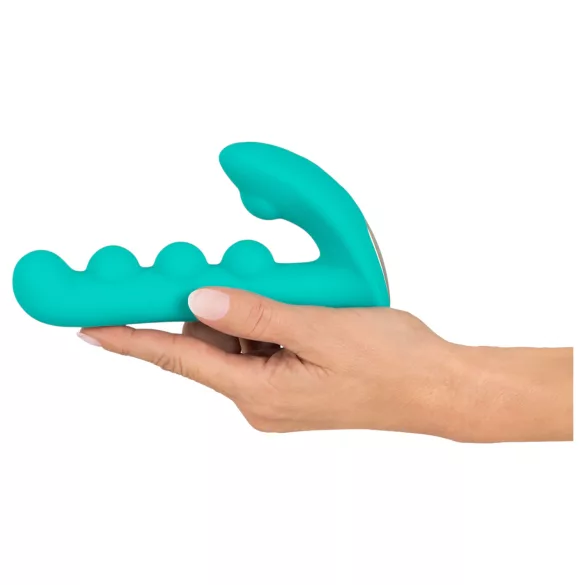 Beau Coeur Sylora - vibrator 2în1 cu bile - silicon verde