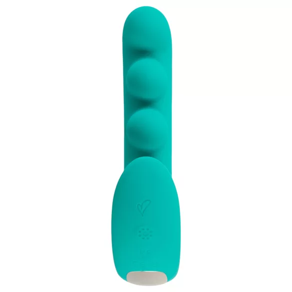 Beau Coeur Sylora - vibrator 2în1 cu bile - silicon verde