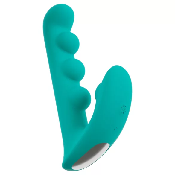 Beau Coeur Sylora - vibrator 2în1 cu bile - silicon verde