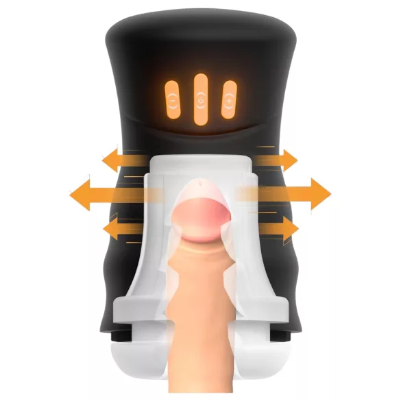 You2Toys Gyro - masturbator rotativ și vibrator - negru