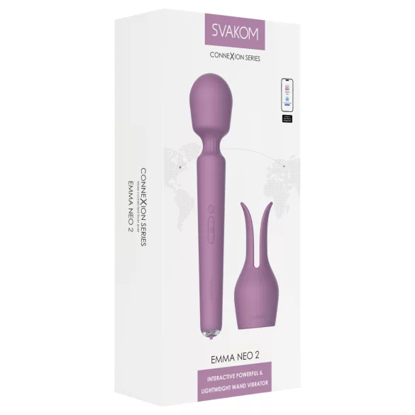 Svakom Emma Neo 2 - vibrator inteligent pentru masaj (mov)