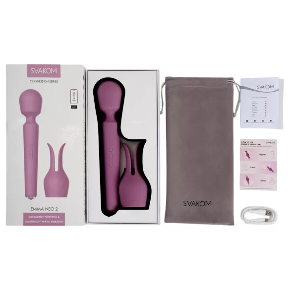 Svakom Emma Neo 2 - vibrator inteligent pentru masaj (mov)
