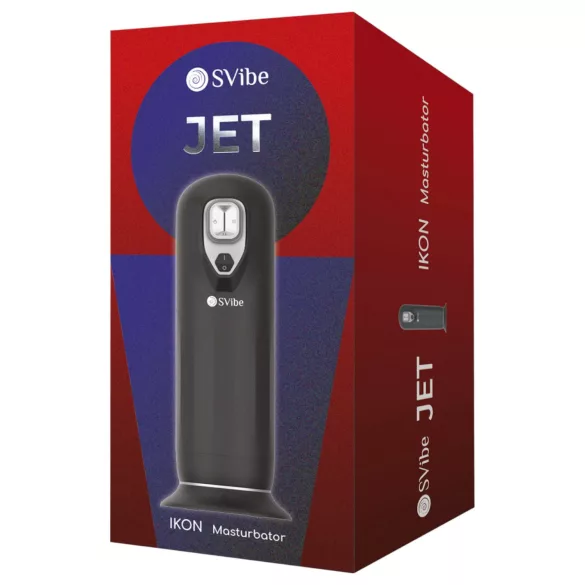 Snail Vibe Jet - masturbator cu funcție de propulsie și încălzire (negru)
