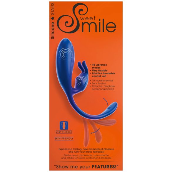 Smile - Vibrator pentru punctul G și clitoris (albastru)