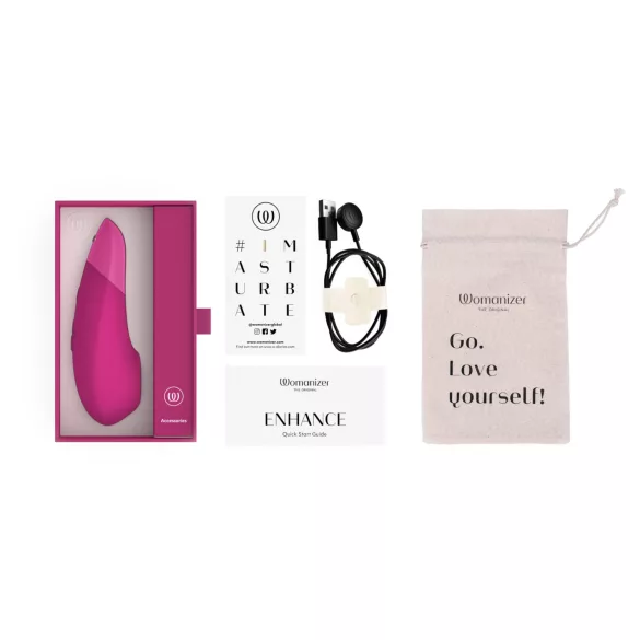 Womanizer Enhance - stimulent clitoridian cu unde de aer (roz)