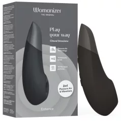   Womanizer Enhance 2în1 stimulator clitoridian cu unde de aer + vibrator (negru)