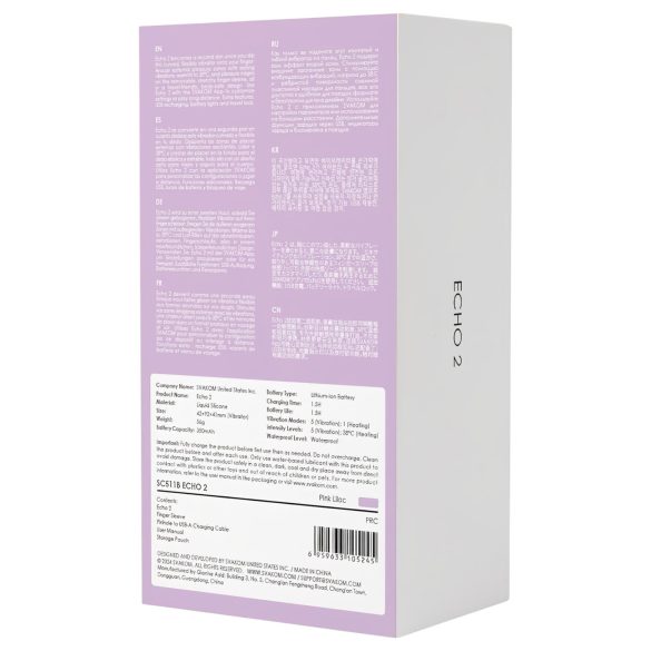 Svakom Echo 2 - vibrator pentru deget inteligent - roz