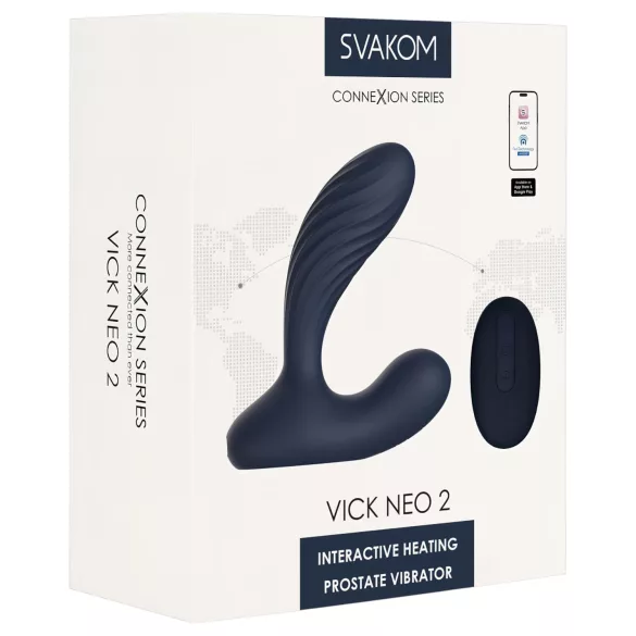 Svakom Vick Neo 2 - vibrator anal smart - silicon albastru